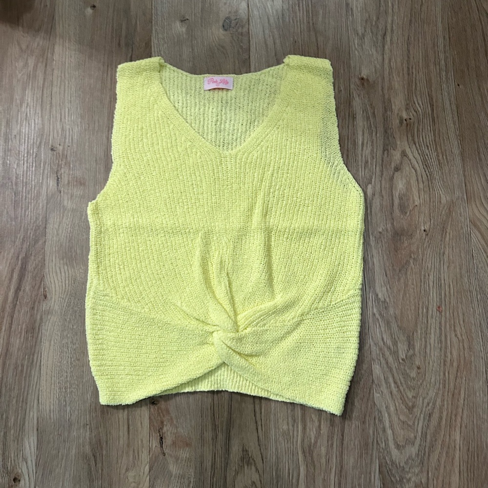 Pink Lily Lemon Twist Tank Top